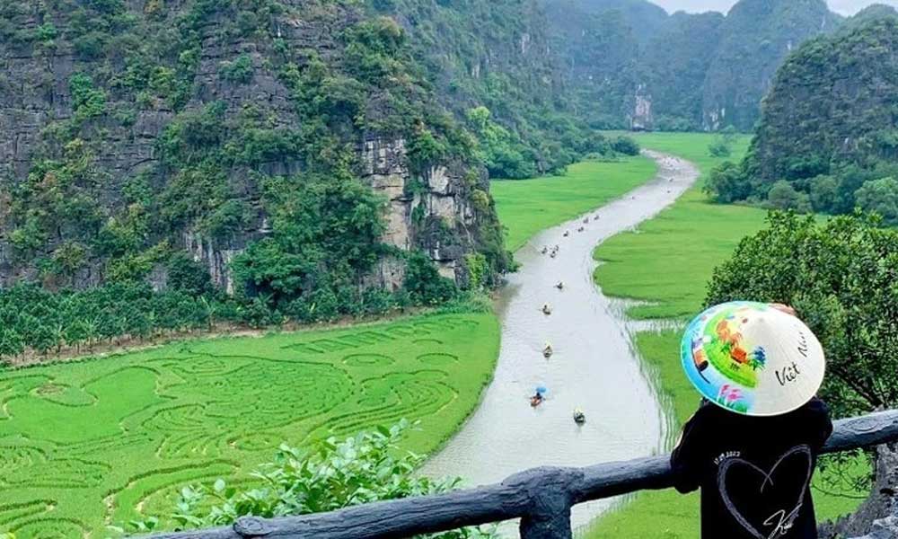 Unique art installation at Tam Coc rice fields in Ninh Binh Province